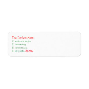 The Perfect Man Return Address Label
