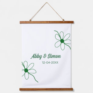 The perfect match add couple name date texture yea hanging tapestry