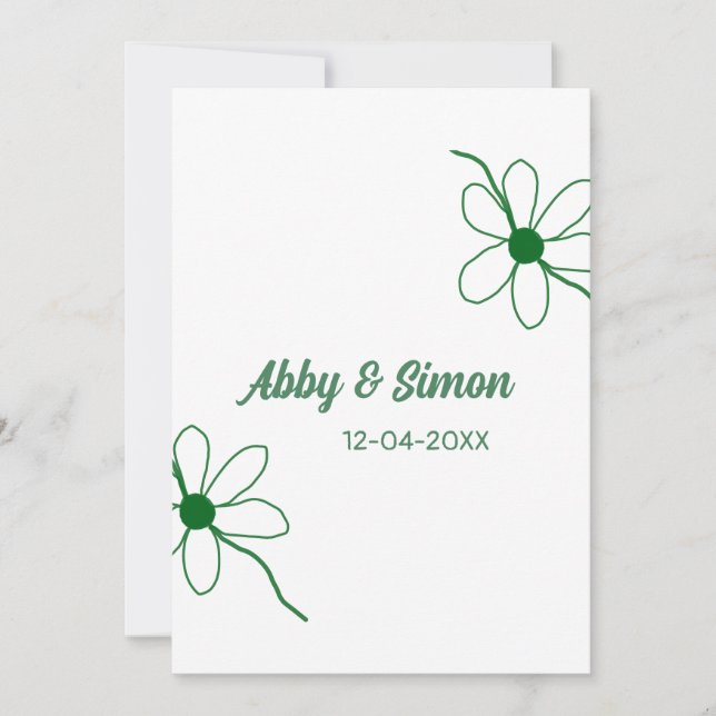 The perfect match add couple name date texture yea invitation (Front)