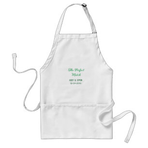 The perfect match add couple name date texture yea standard apron