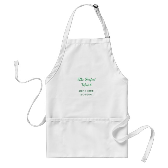 The perfect match add couple name date texture yea standard apron (Front)