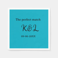 The perfect match couple name letter date blue sim