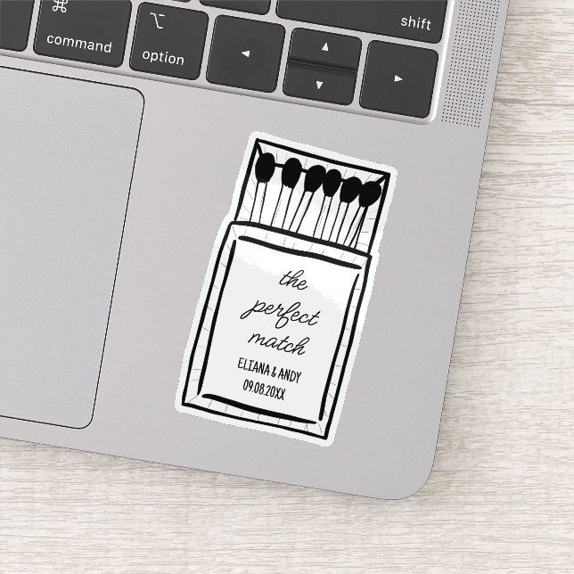 The Perfect Match Doodle Romantic Custom Wedding (Detail)