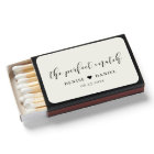 The perfect match Elegant wedding favours matchbox