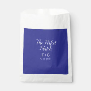The perfect match royal blue luxury add couple nam favour bag