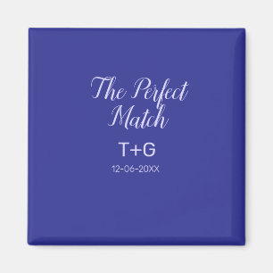 The perfect match royal blue luxury add couple nam magnet