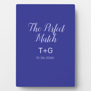 The perfect match royal blue luxury add couple nam plaque