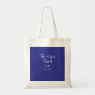 The perfect match royal blue luxury add couple nam tote bag