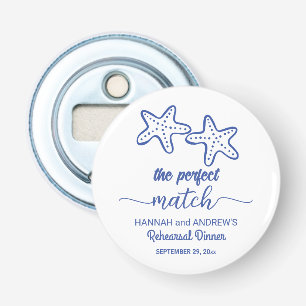 The Perfect Match Starfish Rehearsal Dinner Favour Bottle Opener