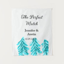 The perfect match winter blue pine tree wedding na