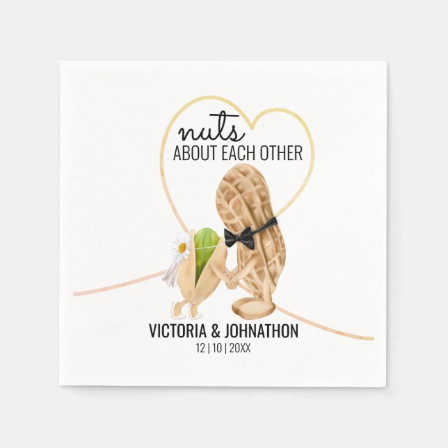 The Perfect Mix Nuts Funny | Wedding Treat Napkin (Front)