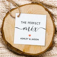 The Perfect Mix Spice or Trail Mix Gift Tag, Coral