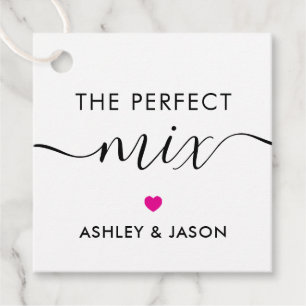 The Perfect Mix Spice or Trail Mix Tag, Fuchsia Favour Tags