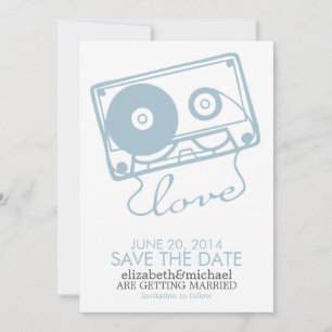 The Perfect Mix Wedding Save the Date {light blue}