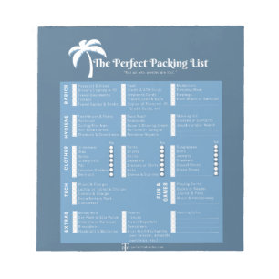 The Perfect Packing List Notepad