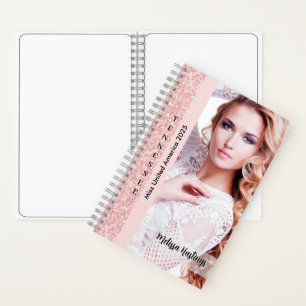 The Perfect Pageant Notebook Rose Pink Glitz