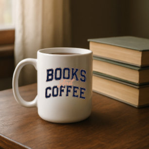 The Perfect Pair: Books and Coffee Classic Novel  Mug