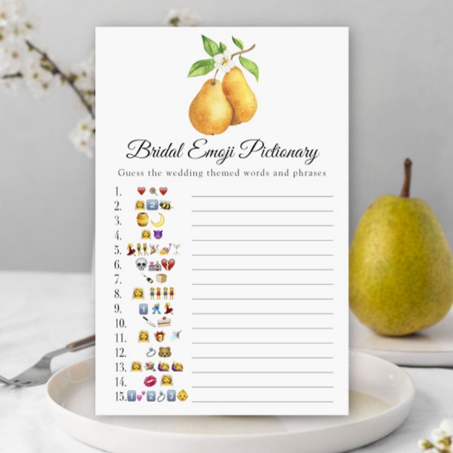 The perfect pair Bridal shower emoji pictionary (Creator Uploaded)
