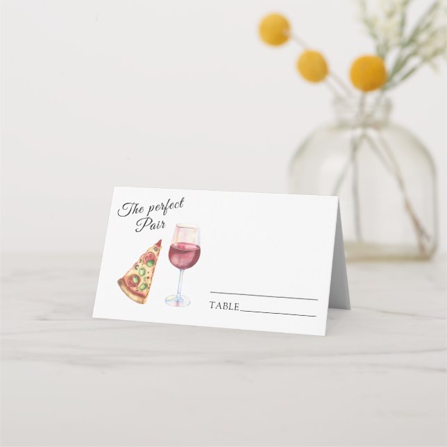 The perfect pair bridal shower - wedding place card (Front)