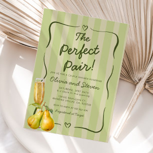 The Perfect Pair, Pear Theme Bridal Shower Invitation