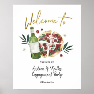 The Perfect Pair Pizza and Beer Welcome Sign