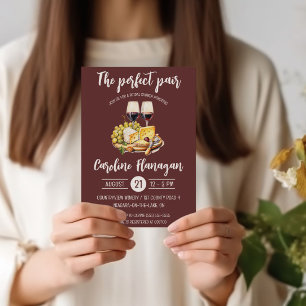 The Perfect Pair! Wine and Cheese Bridal Shower Invitation