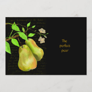 The Perfect Pear Black Invitation