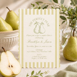 The Perfect Pear Couples Bridal Shower Invitation