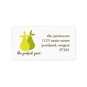 The Perfect Pear Pair Cute Wedding Label