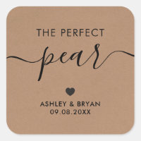 The Perfect Pear Sticker, Gift Tag, Kraft