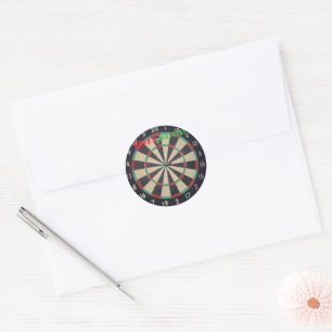 The Perfect Shot: Bullseye On The Dartboard, Classic Round Sticker
