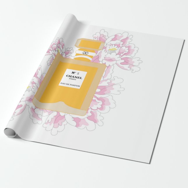 the perfume and the peonies wrapping paper (Unrolled)