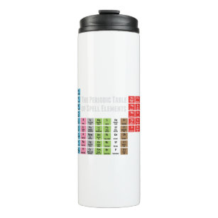The Periodic Table of Spell Elements Thermal Tumbler