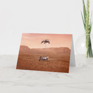 The Perseverance Rover Landing Safely On Mars. Card