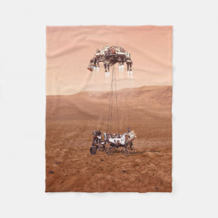 The Perseverance Rover Landing Safely On Mars. Fleece Blanket