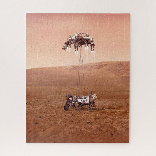 The Perseverance Rover Landing Safely On Mars. Jigsaw Puzzle (Vertical)