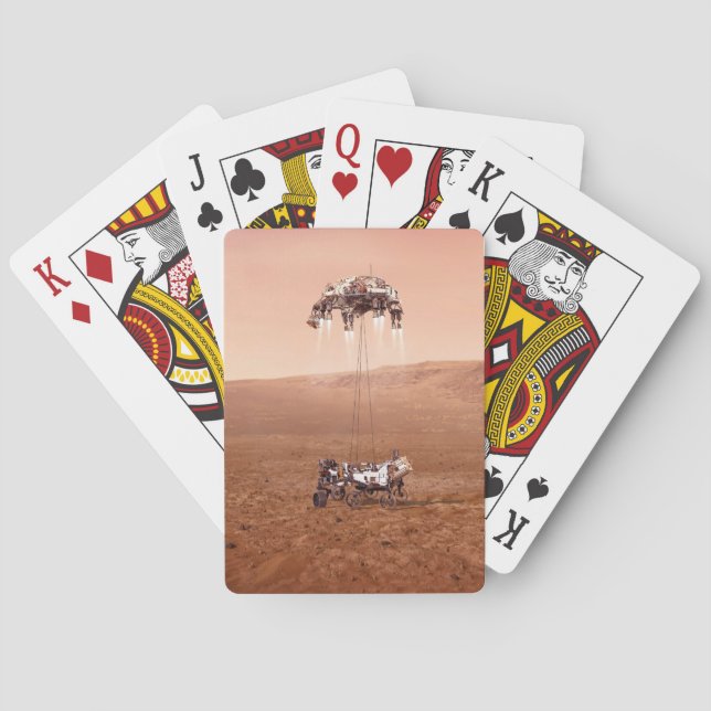 The Perseverance Rover Landing Safely On Mars. Playing Cards (Back)