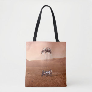 The Perseverance Rover Landing Safely On Mars. Tote Bag