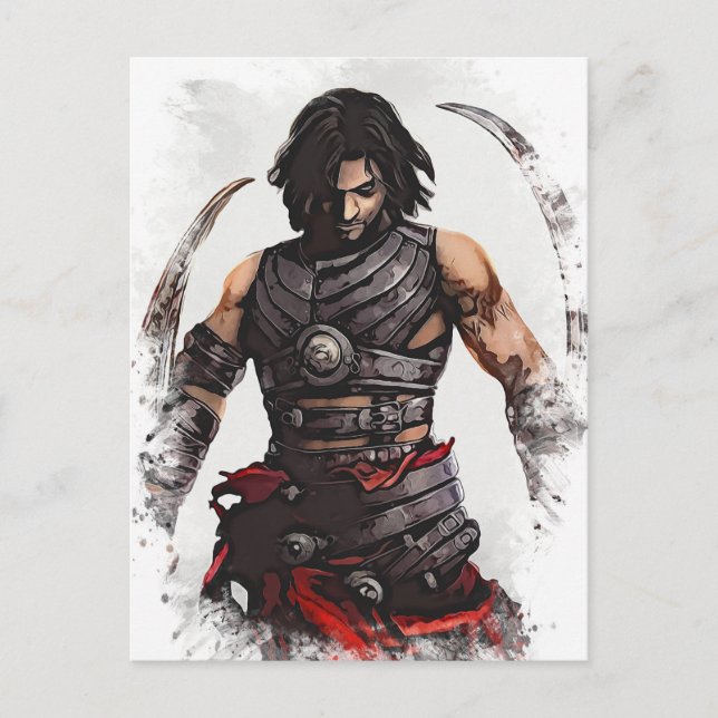 The Persian warrior prince Fantasy Art Postcard (Front)