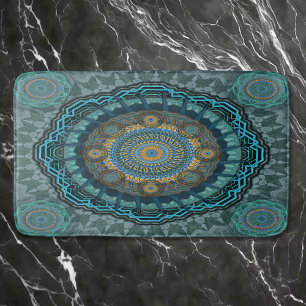 The Persian's gyrate psychedelic eyes' mandala Bath Mat