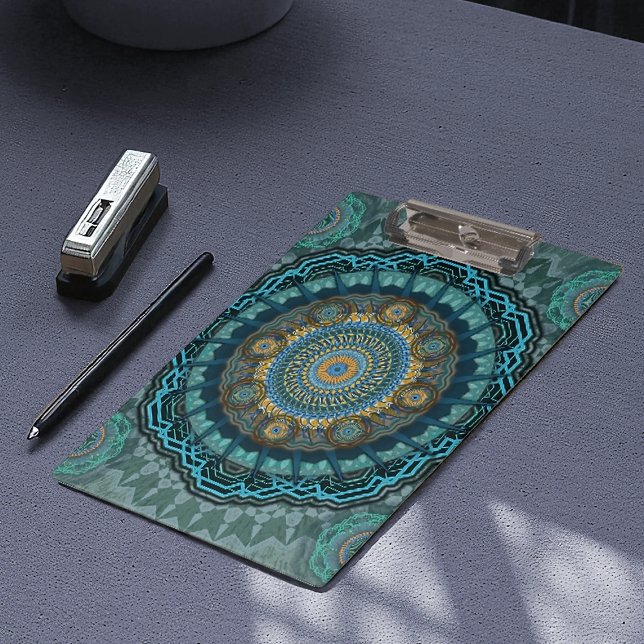 The Persian's gyrate psychedelic eyes' mandala Clipboard (Creator Uploaded)