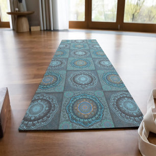 The Persian's gyrate psychedelic eyes' mandala  Yoga Mat