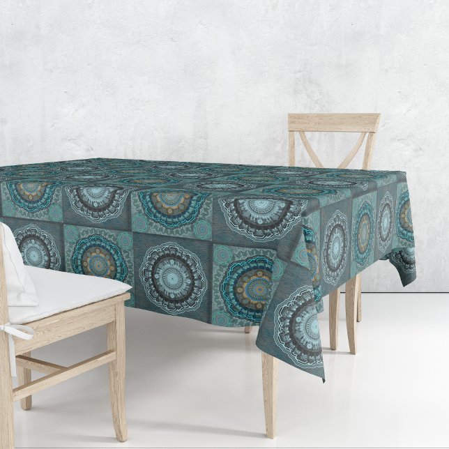 The Persian's gyrate psychedelic eyes' pattern Tablecloth (Creator Uploaded)