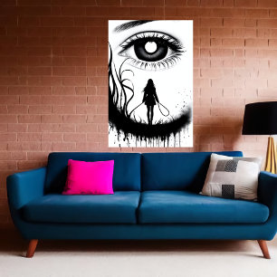 The person and the Eye AI Art Poster