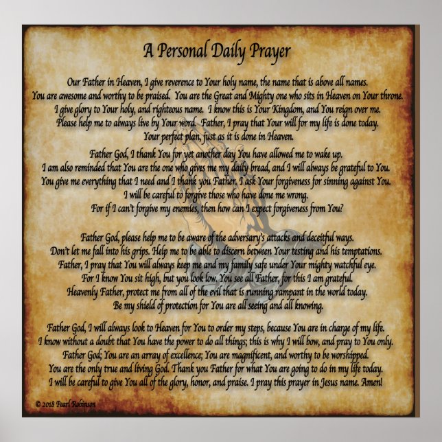 The Personal Daily Prayer Poster 24X24 (Front)