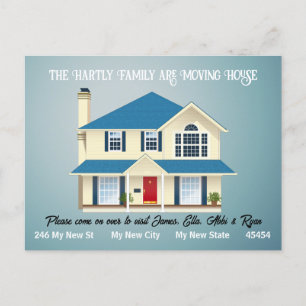 The Personalised Moving Card, Simple - Clean Postcard