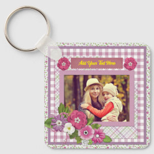 The Personalised Picture Frame with Custom Text  Key Ring