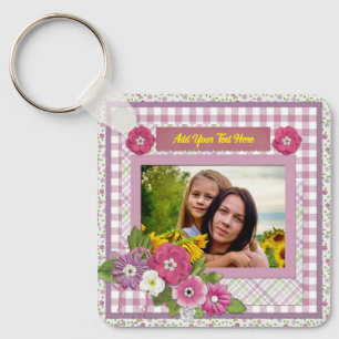 The Personalised Picture Frame with Custom Text Key Ring