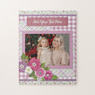 The Personalized Picture Frame with Custom Text Jigsaw Puzzle