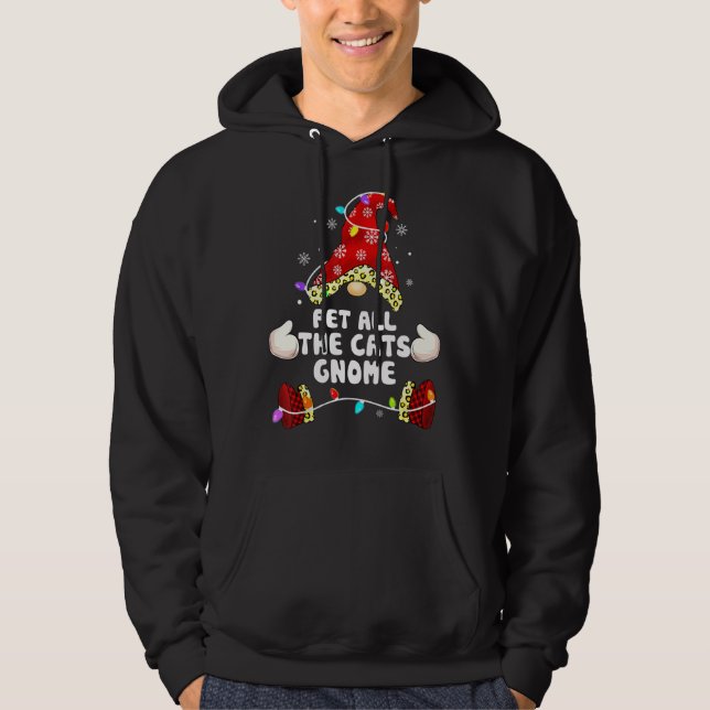 The Pet All The Cats Buffalo Plaid Matching Christ Hoodie (Front)